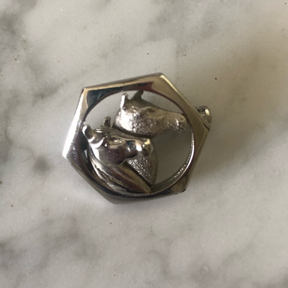 Broche Vintage Tête De Cheval - Équestre, Or, Pour Collectionneuse Ou Cadeau